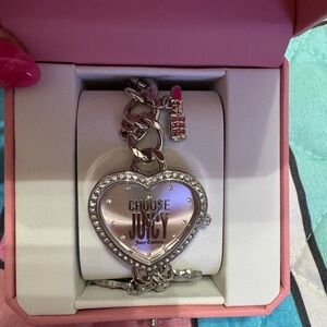 Juicy couture charm watch in silver finish